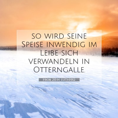 Picture 07 - Hiob 20:14 LUTH1912 - so wird seine Speise inwendig im Leibe sich - Bible Verse Picture