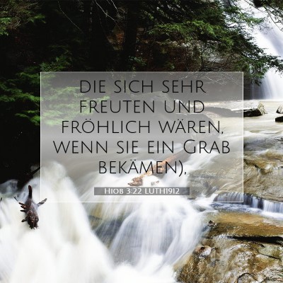 Picture 07 - Hiob 3:22 LUTH1912 - die sich sehr freuten und fröhlich wären, wenn - Bible Verse Picture