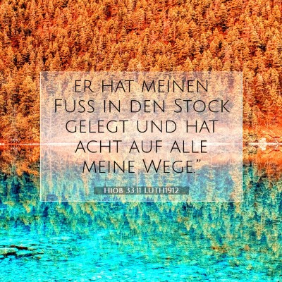 Picture 07 - Hiob 33:11 LUTH1912 - er hat meinen Fuß in den Stock gelegt und hat - Bible Verse Picture