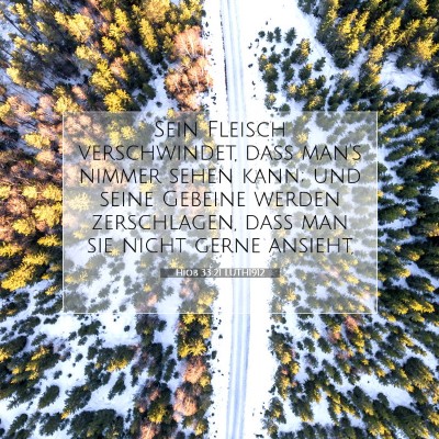 Picture 07 - Hiob 33:21 LUTH1912 - Sein Fleisch verschwindet, daß man's nimmer - Bible Verse Picture