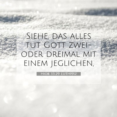 Picture 07 - Hiob 33:29 LUTH1912 - Siehe, das alles tut Gott zwei-oder dreimal mit - Bible Verse Picture