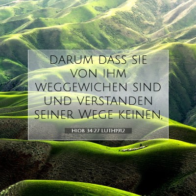 Picture 07 - Hiob 34:27 LUTH1912 - darum daß sie von ihm weggewichen sind und - Bible Verse Picture