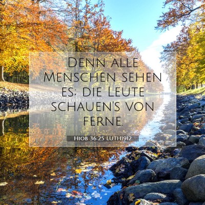 Picture 07 - Hiob 36:25 LUTH1912 - Denn alle Menschen sehen es; die Leute schauen's - Bible Verse Picture