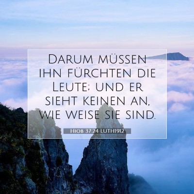 Picture 07 - Hiob 37:24 LUTH1912 - Darum müssen ihn fürchten die Leute; und er - Bible Verse Picture