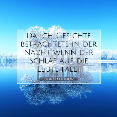 Picture 07 - Hiob 4:13 LUTH1912 - Da ich Gesichte betrachtete in der Nacht, wenn - Bible Verse Picture