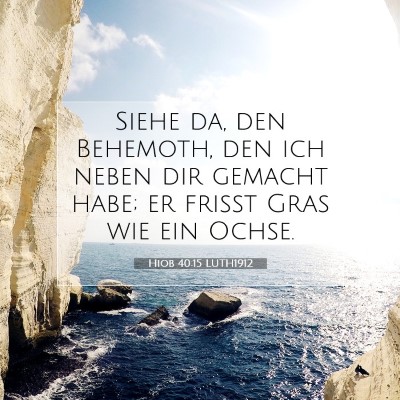 Picture 07 - Hiob 40:15 LUTH1912 - Siehe da, den Behemoth, den ich neben dir gemacht - Bible Verse Picture