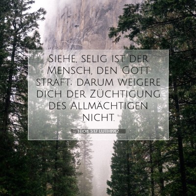 Picture 07 - Hiob 5:17 LUTH1912 - Siehe, selig ist der Mensch, den Gott straft; - Bible Verse Picture