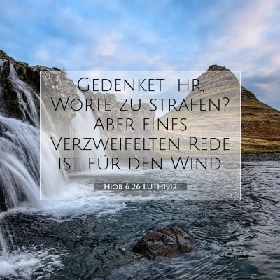 Picture 07 - Hiob 6:26 LUTH1912 - Gedenket ihr, Worte zu strafen? Aber eines - Bible Verse Picture