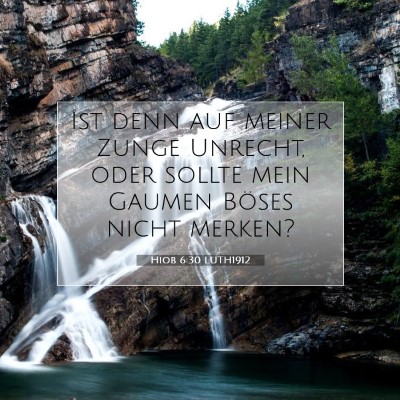 Picture 07 - Hiob 6:30 LUTH1912 - Ist denn auf meiner Zunge Unrecht, oder sollte - Bible Verse Picture