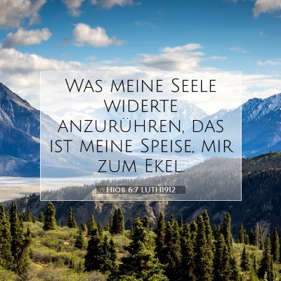Picture 07 - Hiob 6:7 LUTH1912 - Was meine Seele widerte anzurühren, das ist - Bible Verse Picture