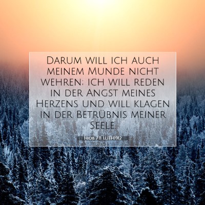 Picture 07 - Hiob 7:11 LUTH1912 - Darum will ich auch meinem Munde nicht wehren; - Bible Verse Picture