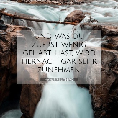 Picture 07 - Hiob 8:7 LUTH1912 - und was du zuerst wenig gehabt hast, wird hernach - Bible Verse Picture