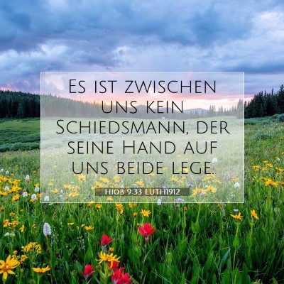 Picture 07 - Hiob 9:33 LUTH1912 - Es ist zwischen uns kein Schiedsmann, der seine - Bible Verse Picture