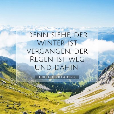 Picture 07 - Hohelied 2:11 LUTH1912 - Denn siehe, der Winter ist vergangen, der Regen - Bible Verse Picture