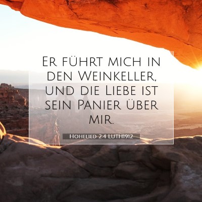 Picture 07 - Hohelied 2:4 LUTH1912 - Er führt mich in den Weinkeller, und die Liebe - Bible Verse Picture