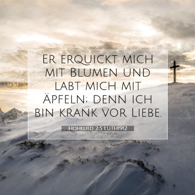 Picture 07 - Hohelied 2:5 LUTH1912 - Er erquickt mich mit Blumen und labt mich mit - Bible Verse Picture
