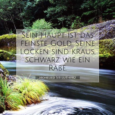 Picture 07 - Hohelied 5:11 LUTH1912 - Sein Haupt ist das feinste Gold. Seine Locken - Bible Verse Picture