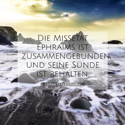 Picture 07 - Hosea 13:12 LUTH1912 - Die Missetat Ephraims ist zusammengebunden, und - Bible Verse Picture