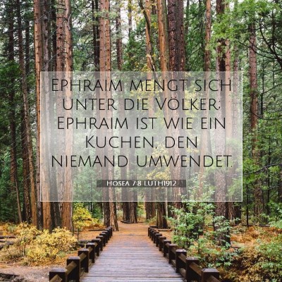 Picture 07 - Hosea 7:8 LUTH1912 - Ephraim mengt sich unter die Völker; Ephraim ist - Bible Verse Picture