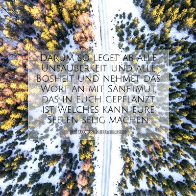 Picture 07 - Jakobus 1:21 LUTH1912 - Darum so leget ab alle Unsauberkeit und alle - Bible Verse Picture