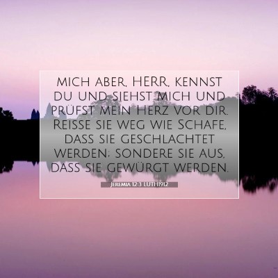 Picture 07 - Jeremia 12:3 LUTH1912 - mich aber, HERR, kennst du und siehst mich und - Bible Verse Picture