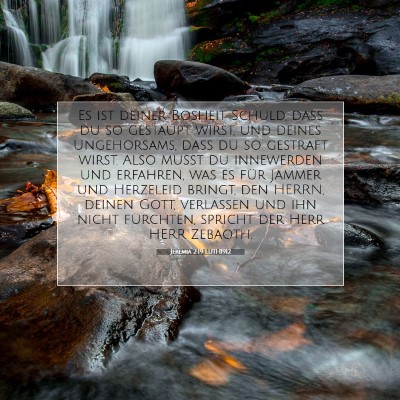 Picture 07 - Jeremia 2:19 LUTH1912 - Es ist deiner Bosheit Schuld, daß du so - Bible Verse Picture