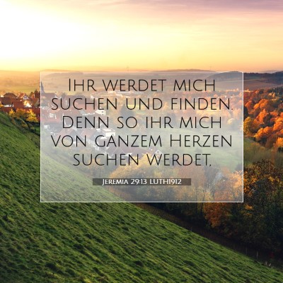 Picture 07 - Jeremia 29:13 LUTH1912 - Ihr werdet mich suchen und finden. Denn so ihr - Bible Verse Picture