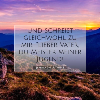Picture 07 - Jeremia 3:4 LUTH1912 - und schreist gleichwohl zu mir: “Lieber Vater, - Bible Verse Picture