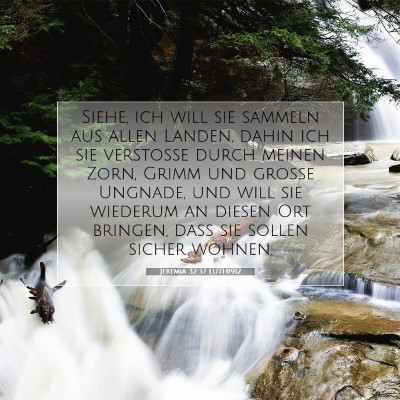 Picture 07 - Jeremia 32:37 LUTH1912 - Siehe, ich will sie sammeln aus allen Landen, - Bible Verse Picture