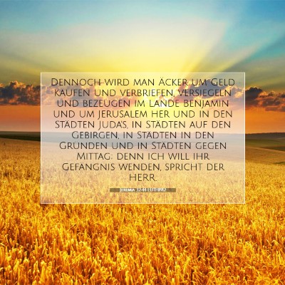 Picture 07 - Jeremia 32:44 LUTH1912 - Dennoch wird man Äcker um Geld kaufen und - Bible Verse Picture