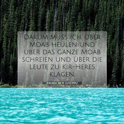 Picture 07 - Jeremia 48:31 LUTH1912 - Darum muß ich über Moab heulen und über das - Bible Verse Picture