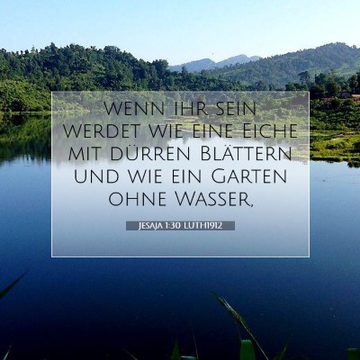 Picture 07 - Jesaja 1:30 LUTH1912 - wenn ihr sein werdet wie eine Eiche mit dürren - Bible Verse Picture