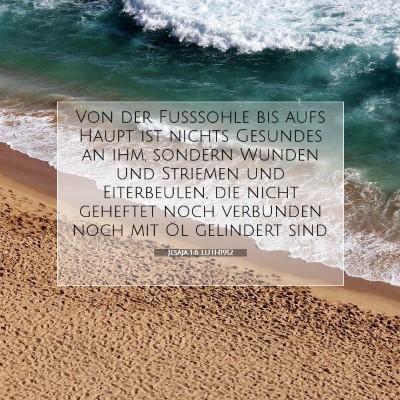 Picture 07 - Jesaja 1:6 LUTH1912 - Von der Fußsohle bis aufs Haupt ist nichts - Bible Verse Picture