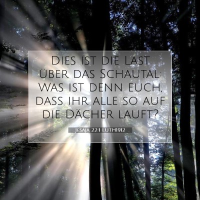 Picture 07 - Jesaja 22:1 LUTH1912 - Dies ist die Last über das Schautal: Was ist - Bible Verse Picture