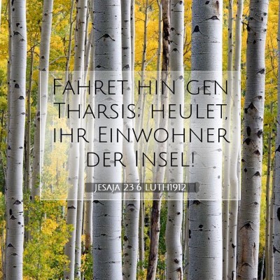 Picture 07 - Jesaja 23:6 LUTH1912 - Fahret hin gen Tharsis; heulet, ihr Einwohner der - Bible Verse Picture