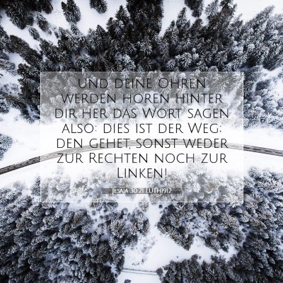 Picture 07 - Jesaja 30:21 LUTH1912 - und deine Ohren werden hören hinter dir her das - Bible Verse Picture