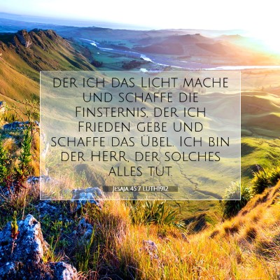 Picture 07 - Jesaja 45:7 LUTH1912 - der ich das Licht mache und schaffe die - Bible Verse Picture