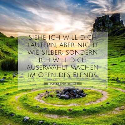 Picture 07 - Jesaja 48:10 LUTH1912 - Siehe ich will dich läutern, aber nicht wie - Bible Verse Picture