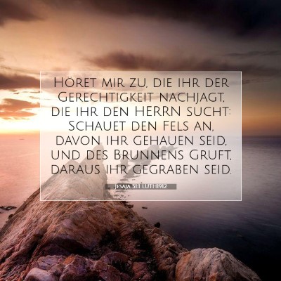 Picture 07 - Jesaja 51:1 LUTH1912 - Höret mir zu, die ihr der Gerechtigkeit - Bible Verse Picture