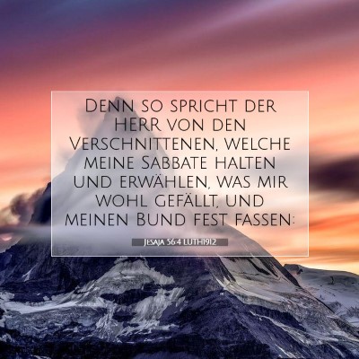 Picture 07 - Jesaja 56:4 LUTH1912 - Denn so spricht der HERR von den Verschnittenen, - Bible Verse Picture