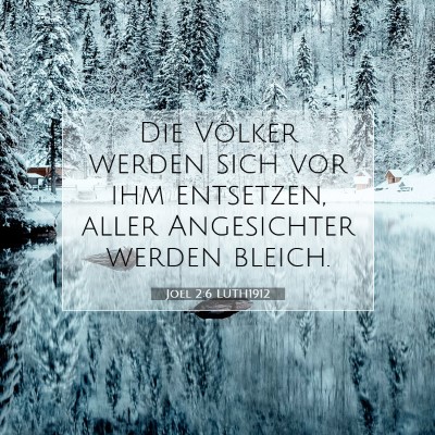 Picture 07 - Joel 2:6 LUTH1912 - Die Völker werden sich vor ihm entsetzen, aller - Bible Verse Picture