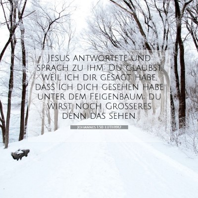 Picture 07 - Johannes 1:50 LUTH1912 - Jesus antwortete und sprach zu ihm: Du glaubst, - Bible Verse Picture