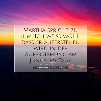 Picture 07 - Johannes 11:24 LUTH1912 - Martha spricht zu ihm: Ich weiß wohl, daß er - Bible Verse Picture