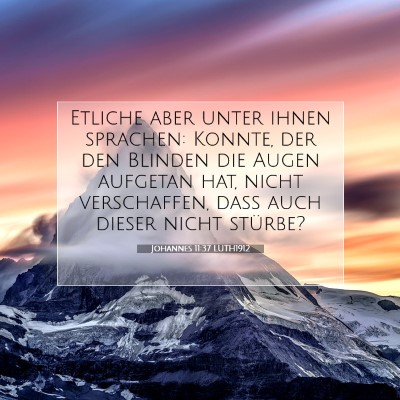 Picture 07 - Johannes 11:37 LUTH1912 - Etliche aber unter ihnen sprachen: Konnte, der - Bible Verse Picture