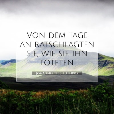 Picture 07 - Johannes 11:53 LUTH1912 - Von dem Tage an ratschlagten sie, wie sie ihn - Bible Verse Picture