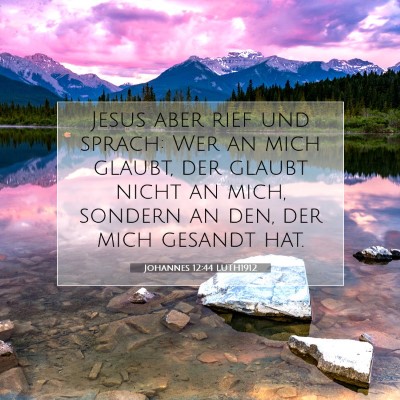 Picture 07 - Johannes 12:44 LUTH1912 - Jesus aber rief und sprach: Wer an mich glaubt, - Bible Verse Picture