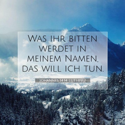 Picture 07 - Johannes 14:14 LUTH1912 - Was ihr bitten werdet in meinem Namen, das will - Bible Verse Picture