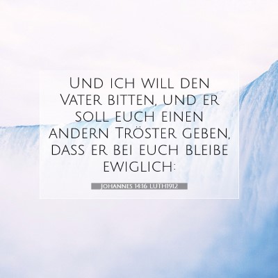 Picture 07 - Johannes 14:16 LUTH1912 - Und ich will den Vater bitten, und er soll euch - Bible Verse Picture