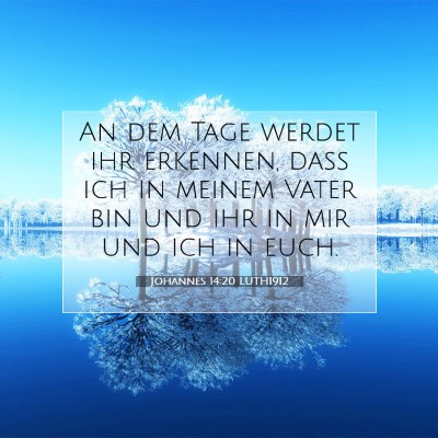 Picture 07 - Johannes 14:20 LUTH1912 - An dem Tage werdet ihr erkennen, daß ich in - Bible Verse Picture