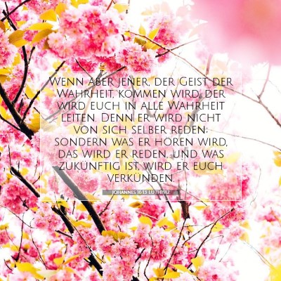 Picture 07 - Johannes 16:13 LUTH1912 - Wenn aber jener, der Geist der Wahrheit, kommen - Bible Verse Picture